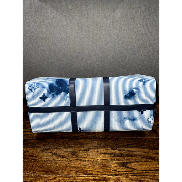 Louis Vuitton Keepall Bandouliere 50 Watercolor Hickory Blue Weekend Travel Bag - Picture 12 of 12